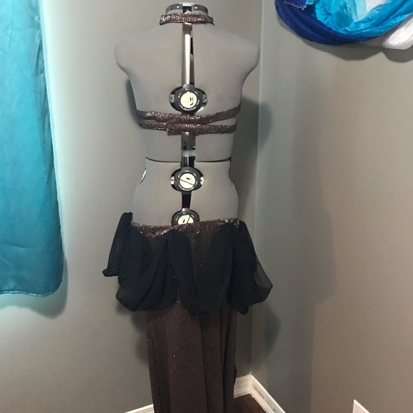 One of a kind bellydance costume. 36D cup 39 inch elasticized hip - Picture 2 of 10